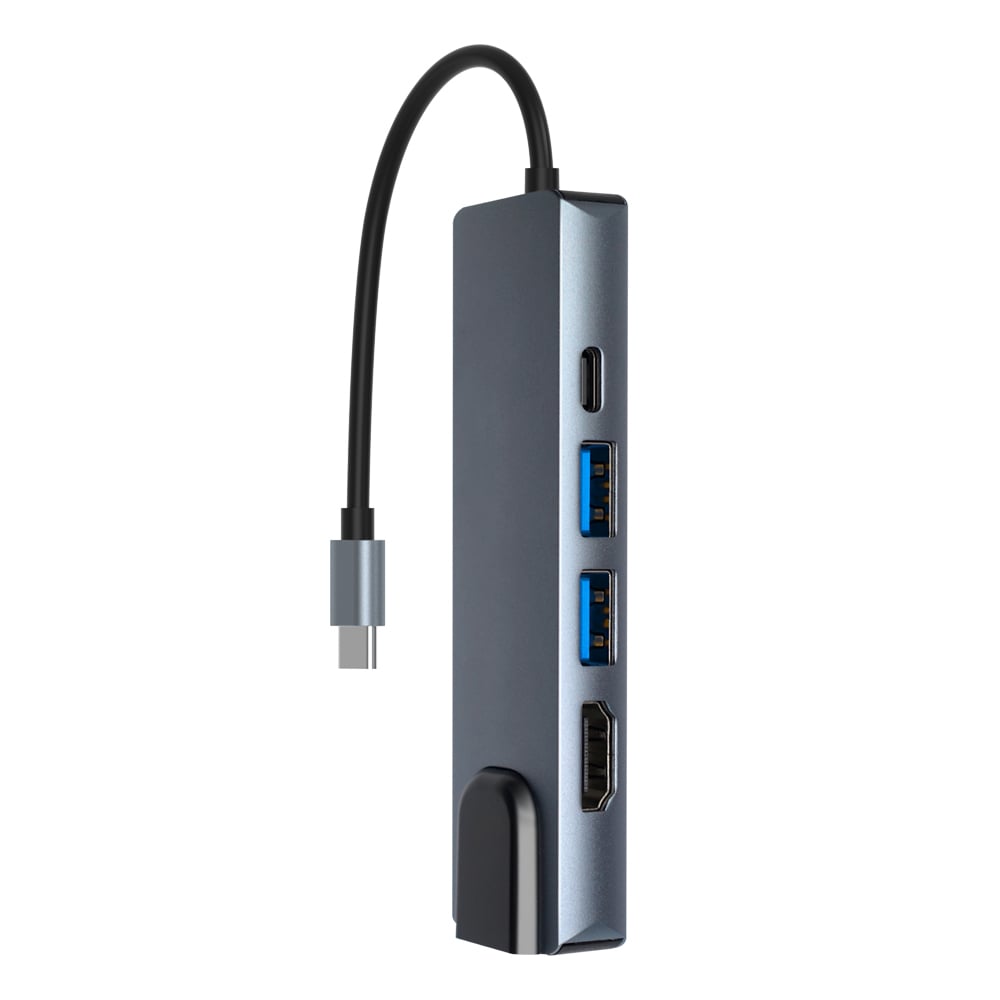Pbuddy 5-In-1 USB-C Multifunction Adapter USB Hub (HDMI + 2 USB Ports + PD + Ethernet port) HDTV 4K Pbuddy 5-In-1 USB-C Multifunction Adapter USB Hub (HDMI + 2 USB Ports + PD + Ethernet port) HDTV 4K